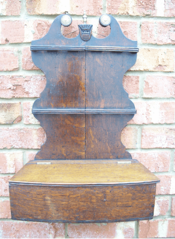 A Georgian Oak Spoon Rack & Candle Box
