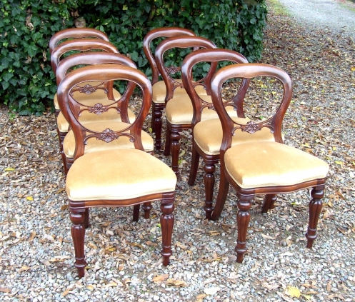 A Set of 8 Balloon Back Chairs -SOLD-