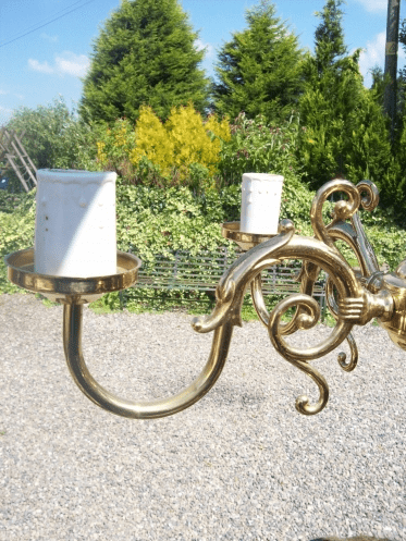  Brass Chandelier -SOLD-