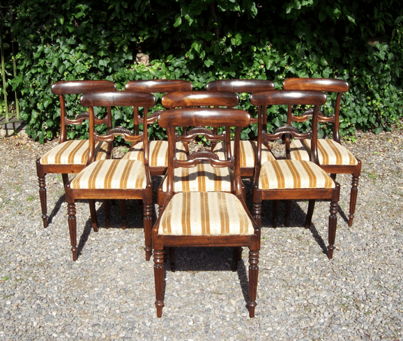 A Set of 8 Rosewood Chairs