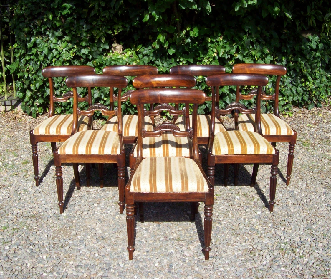A Set of 8 Rosewood Chairs