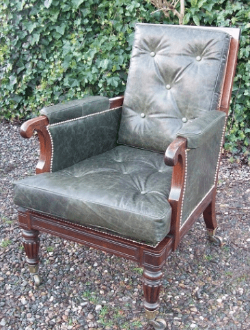A Rosewood Library/Bergere Chair