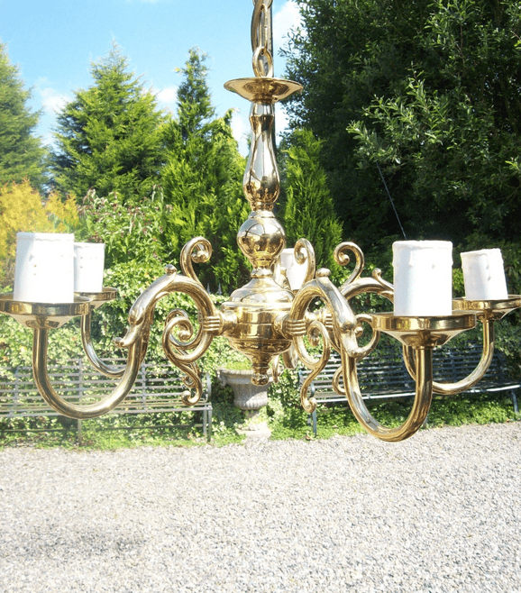  Brass Chandelier -SOLD-