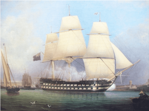 H.M.S Revenge Print on Canvas - SOLD -