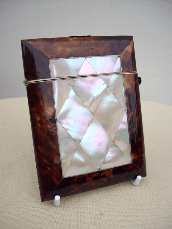 A Victorian Tortoiseshell Card Case