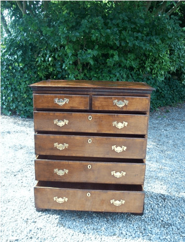 Oak & Mahogany Chest -SOLD-