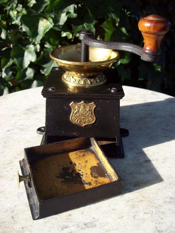  A Victorian Cast Iron Coffee Grinder -SOLD-