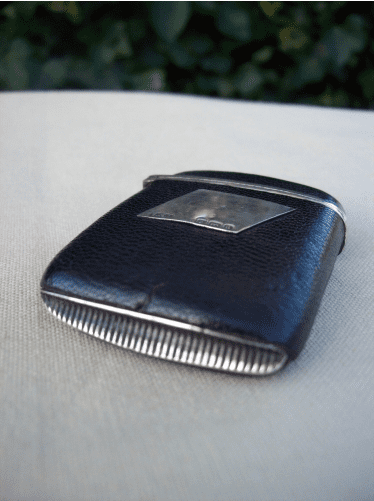A Victorian Silver/Leather Vesta Case by Samuel M Levi (Birmingham 1900)