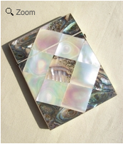 A Mother of Pearl and Abalone Card Case