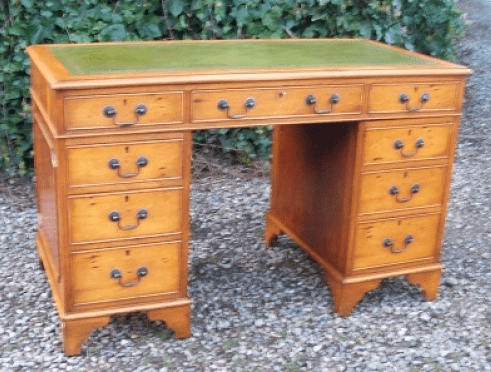 Yew Pedestal Desk -SOLD-