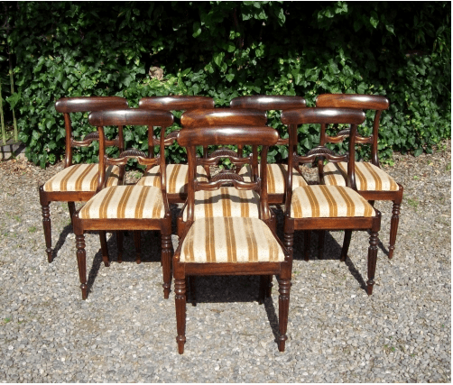 A Set of 8 Rosewood Chairs