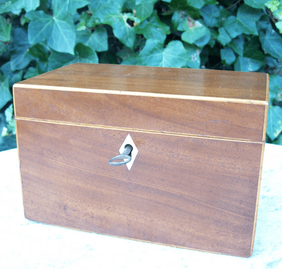 A Victorian Mahogany Tea Caddy