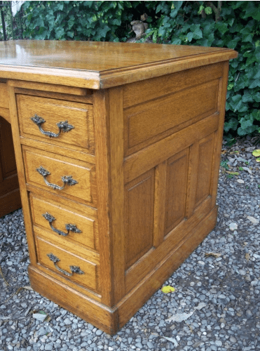 Oak Pedestal Desk -SOLD-