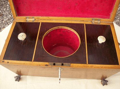 A Regency Rosewood Tea Caddy