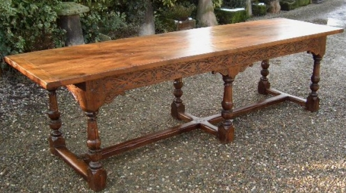 A Superb Ten Seat Yew Wood Refectory Table