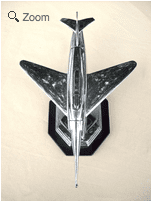 A Chrome Jet/Fighter Plane Table Lighter