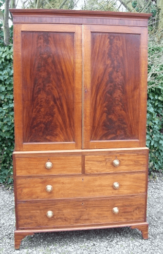A 19th Century Mahogany Linen Press