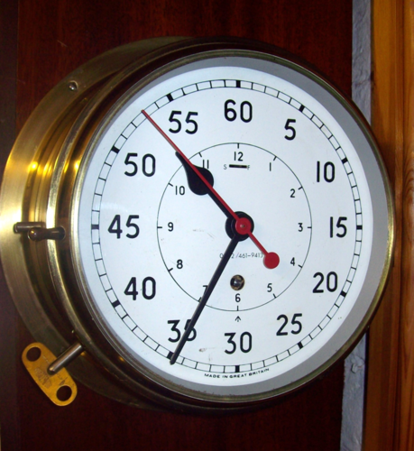 Brass 8 Day Wall Clock -SOLD-
