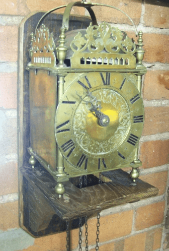 8 Day Lantern Clock & Bracket -SOLD-