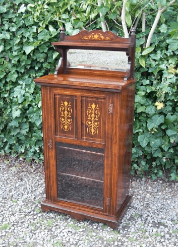 A Rosewood Inlaid Music Cabinet