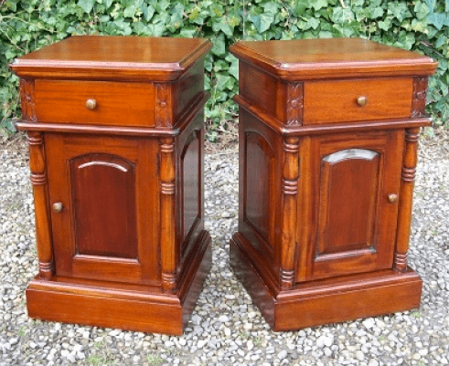 Mahogany Bedside Cabinets -SOLD-