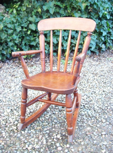 A Child's Windsor Rocking Chair