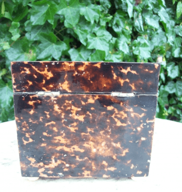A Victorian Tortoiseshell Tea Caddy
