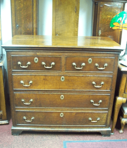 George III Oak Chest of Drawers -SOLD-