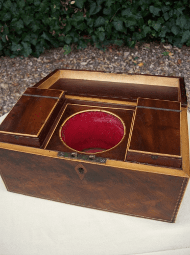 A Georgian Mahogany Tea Caddy