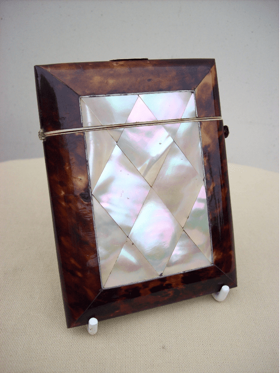 A Victorian Tortoiseshell Card Case