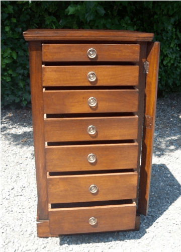 A Walnut Wellington Chest