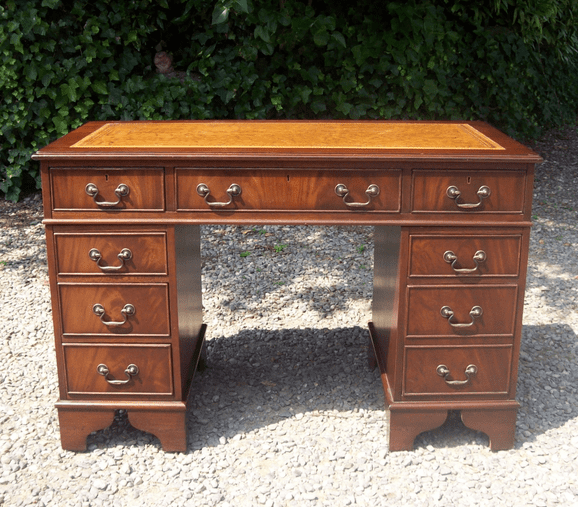Mahogany Pedestal Desk -SOLD-