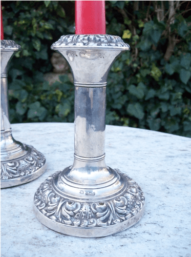 Pair Silver Candlesticks (Birmingham 1906)